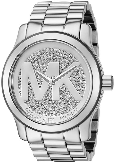 michael kors silver and turquoise watch|mk runway watch.